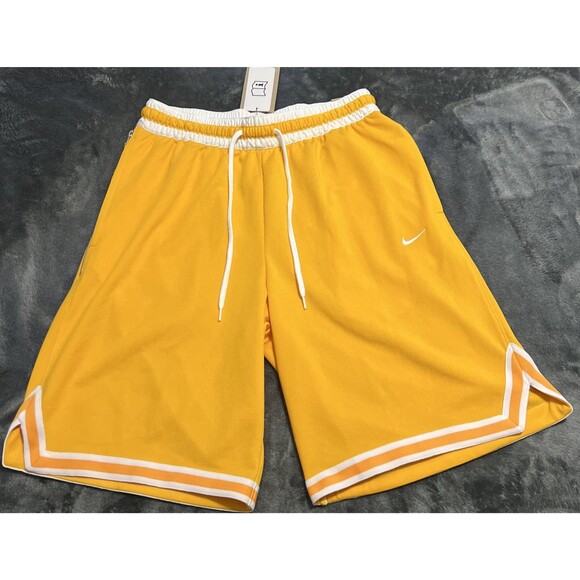 Medium Nike Men's Dri-FIT DNA 3.0 Basketball Shorts DH7160-739 Yellow White - Picture 1 of 9